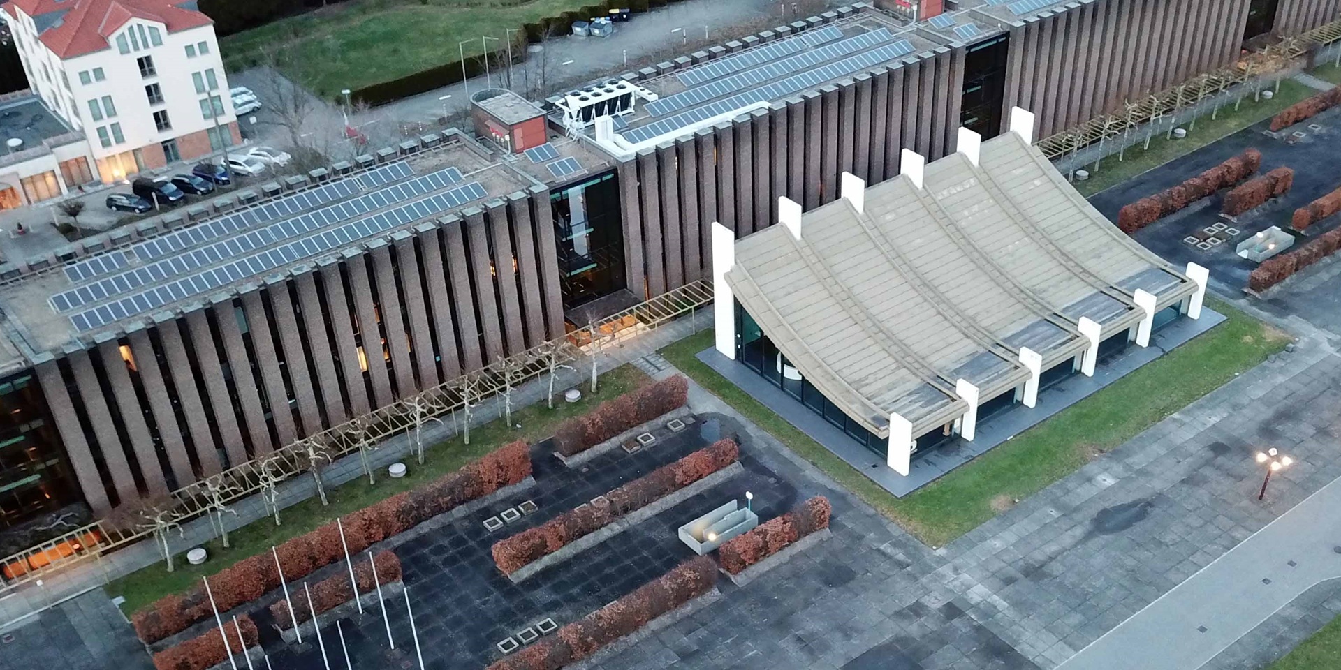 Der Stadtmittelpunkt von oben gesehen