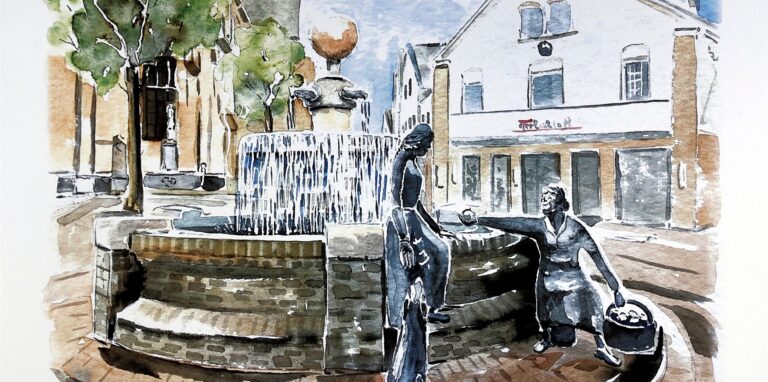 Der Marktbrunnen ist eins der Motive im neuen Klara-Kalende