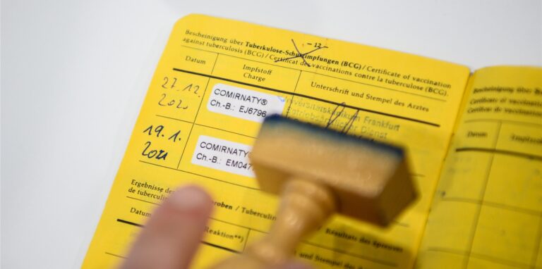 Wer einen gefälschten Impfpass benutzt, macht sich strafbar.