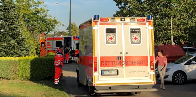 Mehrere Rettungs- und Notarztwagen waren bei der Massenschlägerei in Vinnum im September 2019 im Einsatz.