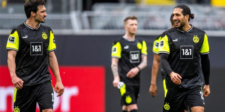 Mats Hummels (l.) und Emre Can wurden beide für die deutsche Nationalmannschaft nominiert.