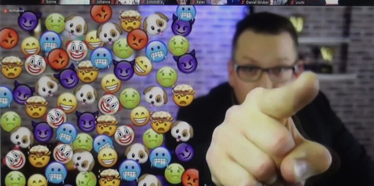 Die Online-Zuschauer der Show „Magie unter Auflagen“ von Matthias Rauch konnten ihrer Stimmung mit Emojis Ausdruck verleihen.