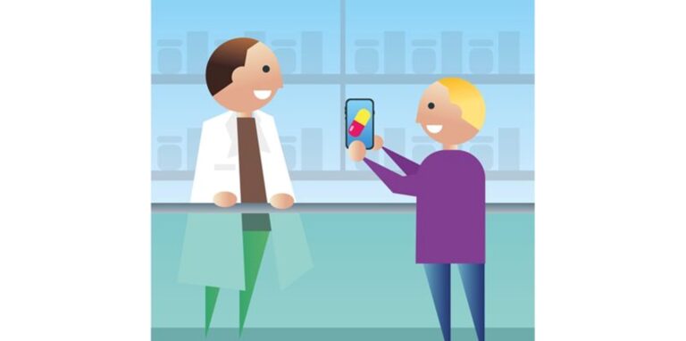 Statt eines rosa Zettels zeigen Nutzer des E-Rezepts in der Apotheke die Verordnung des Arztes auf ihrem Smartphone vor.
