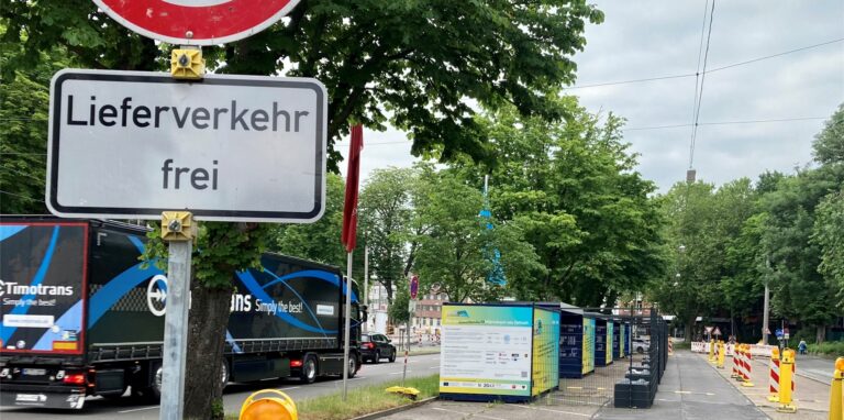 Das Mikrodepot am Ostwall ist neue Anlaufstation für Lieferverkehr.