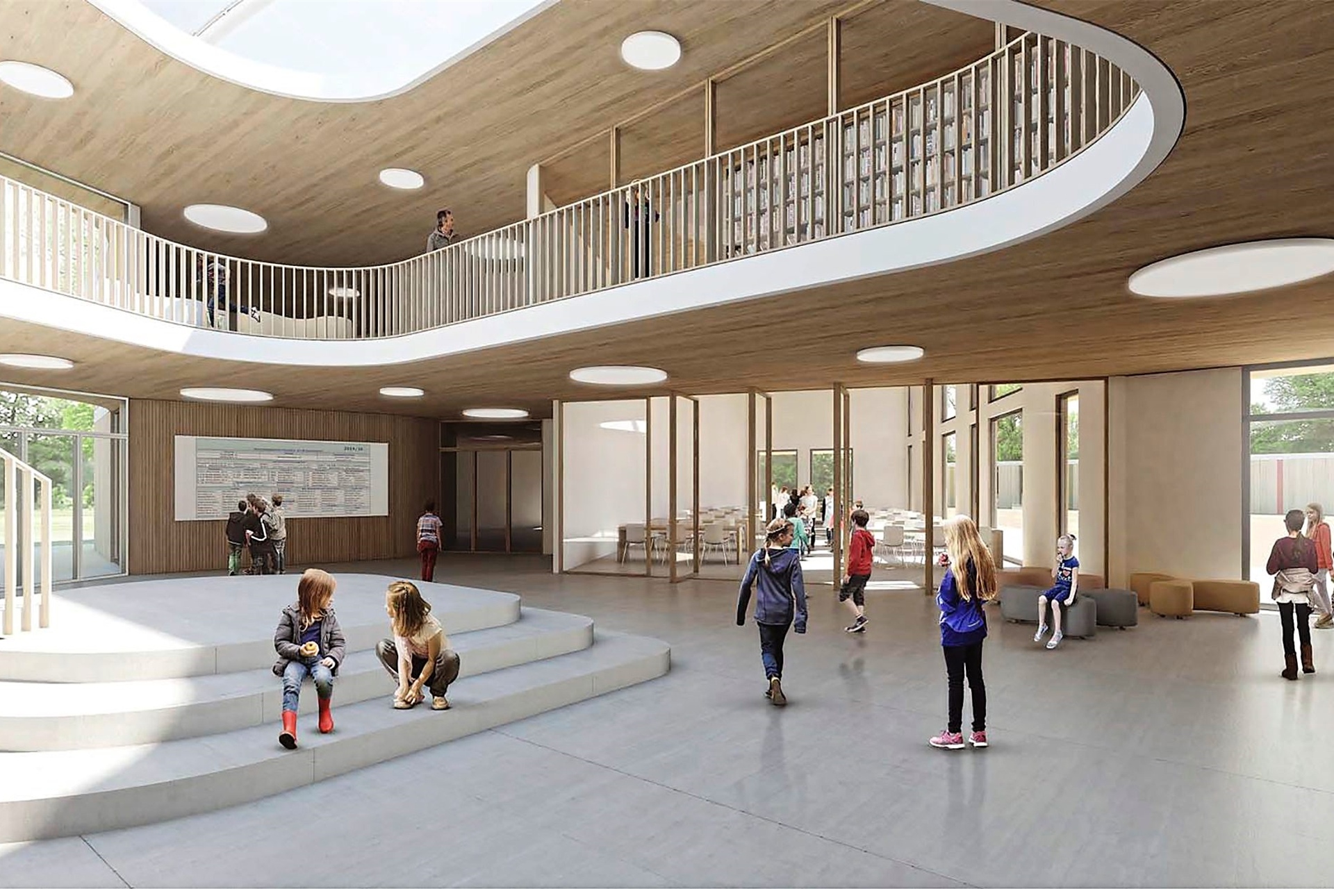 So soll der Neubau der Goetheschule von innen aussehen. Spatenstich ist voraussichtlich im Frühjahr.