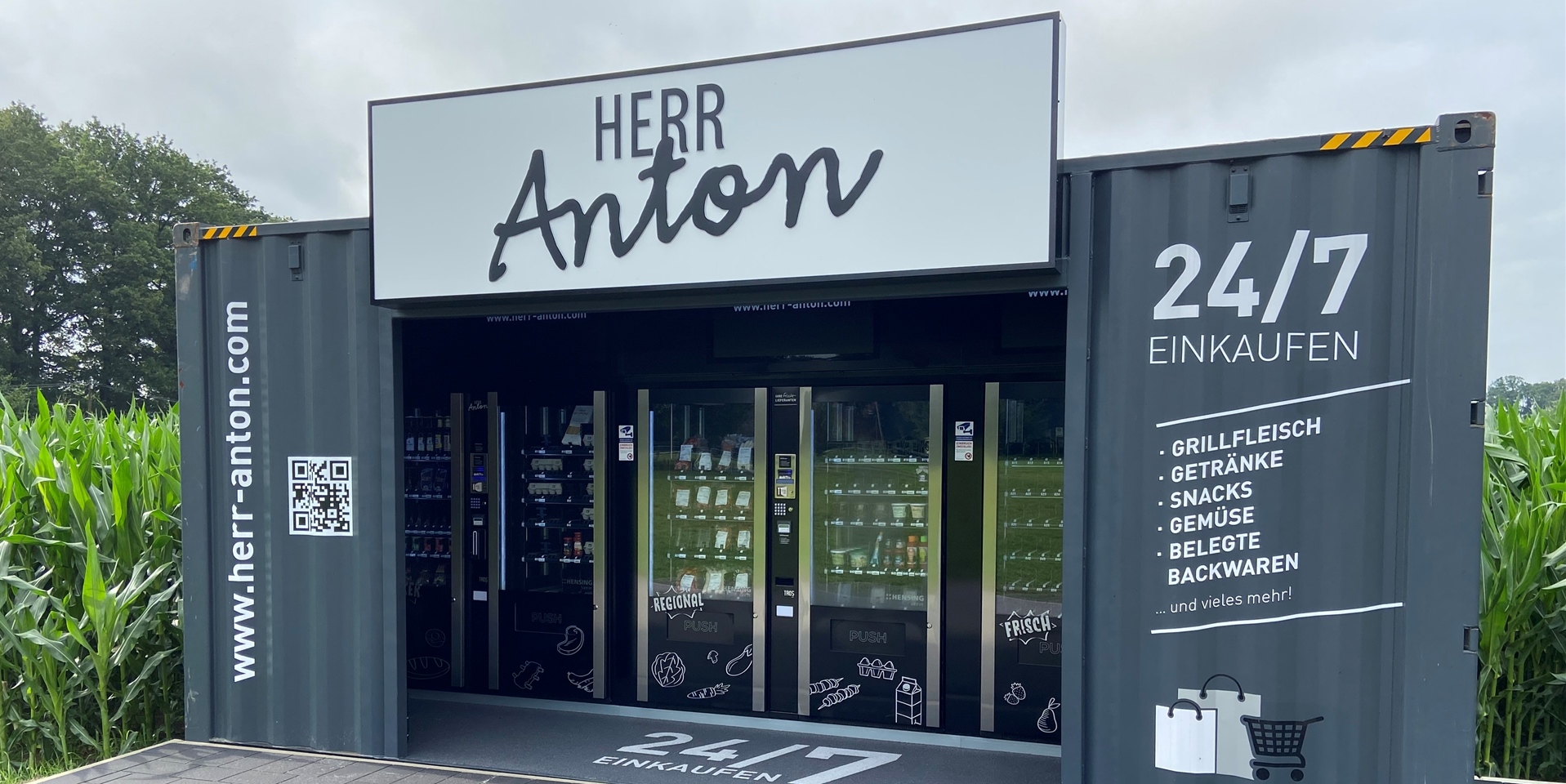 Der Lebensmittelautomat „Herr Anton“ versorgt seine Kunden seit Anfang Juli in Haltern am See.