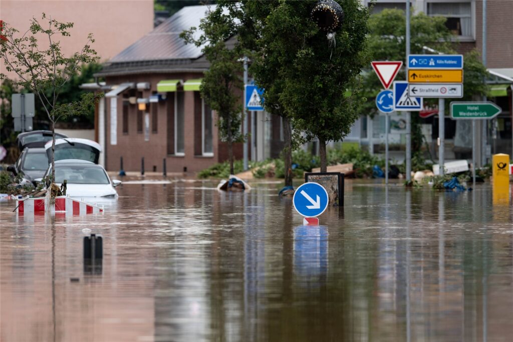 title attribut Die Stadt Swisttal ist von der Überflutung massiv getroffen worden.