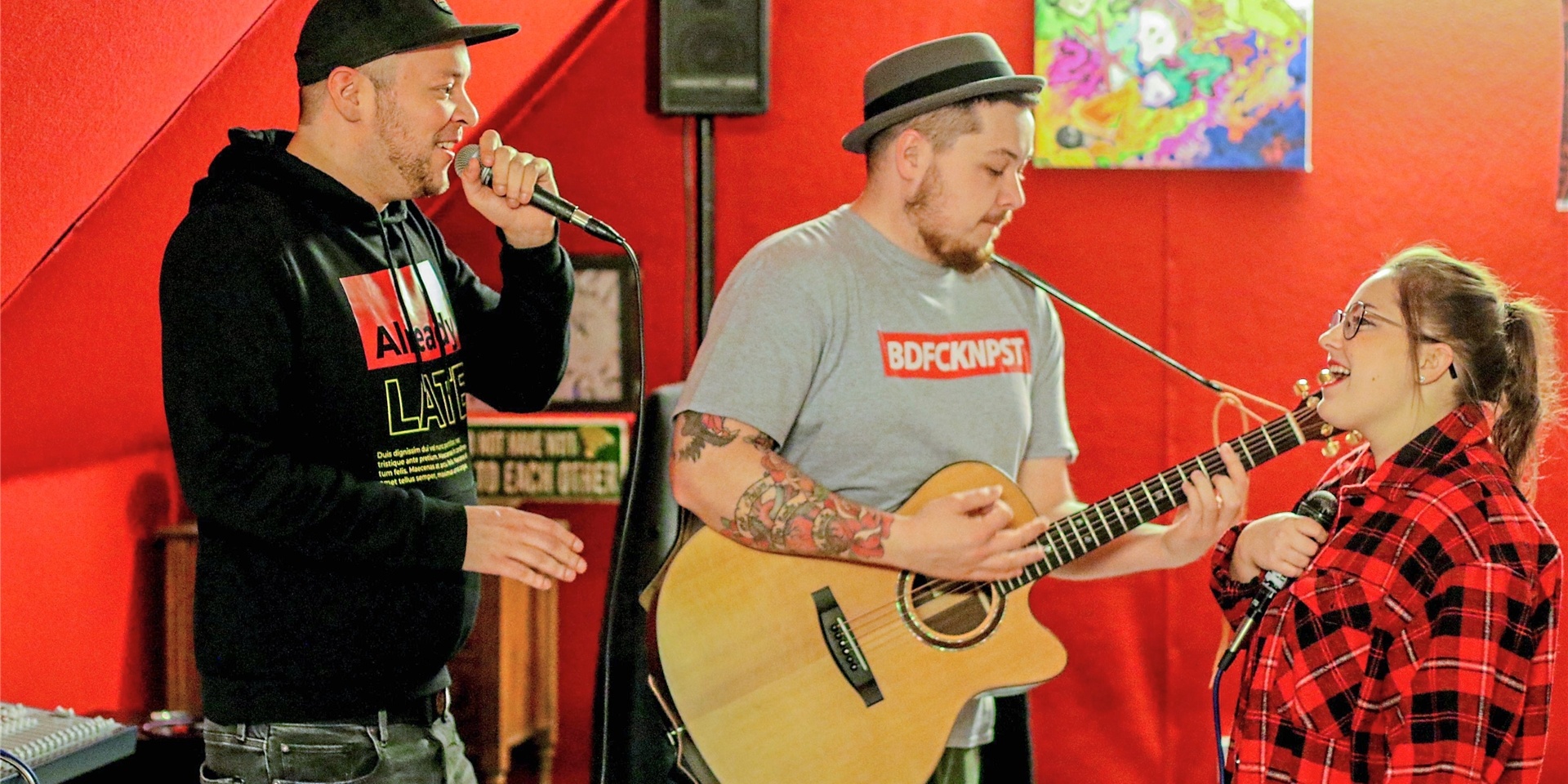 Tim „Tizzle“ Langer (li.) mit seiner ehemaligen Band Katharsis.