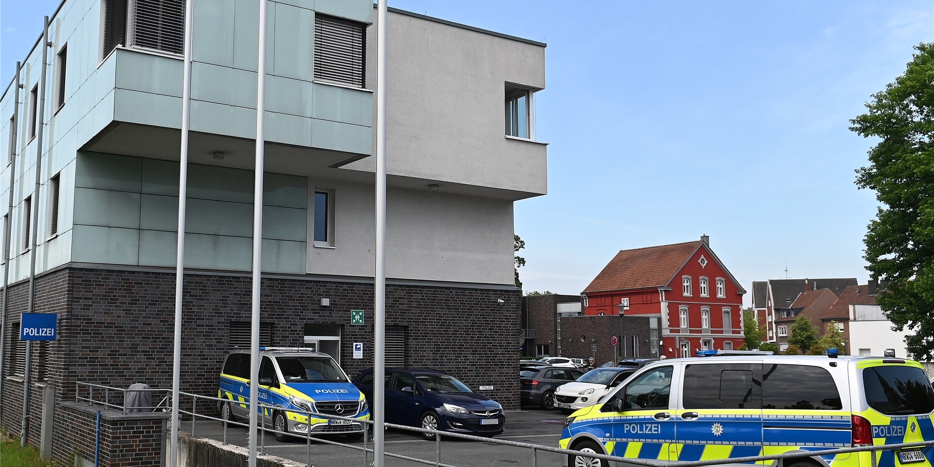 In der Polizeiwache hat es gebrannt.