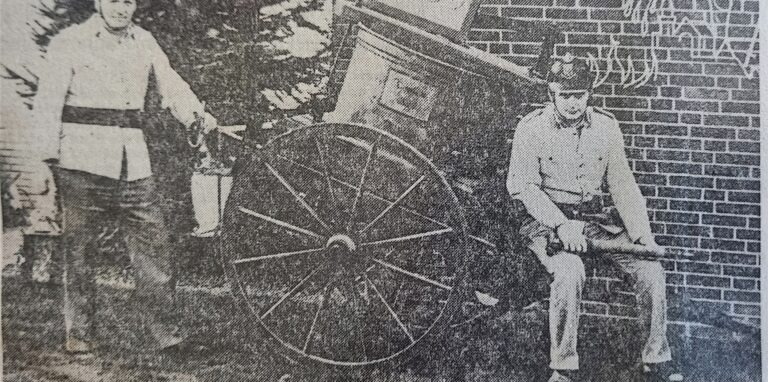 Die Handspritzpumpe war der Vorgänger heutiger Löschfahrzeuge in Haltern.