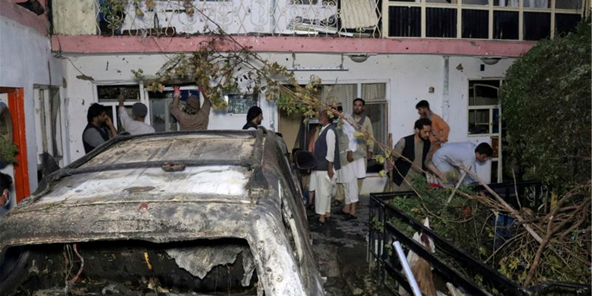Bei dem Drohnenangriff wurde ein Auto vor einem Haus in Kabul getroffen. Doch es starben keine Terroristen, sondern Zivilisten.
