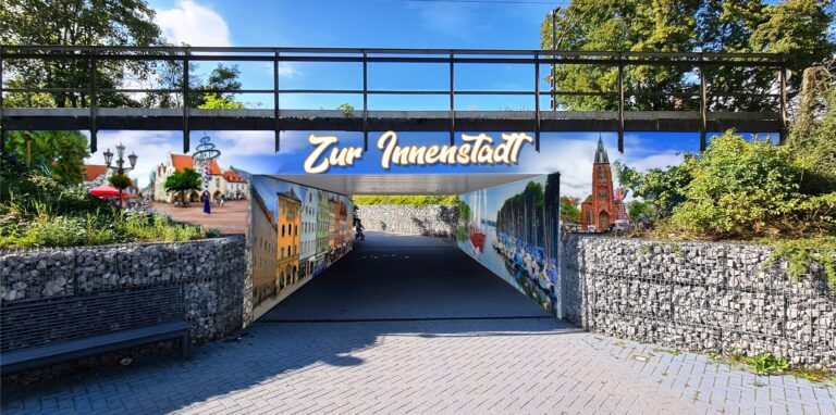 So oder ähnlich könnte künftig der Bahntunnel an der Hullerner Straße aussehen. Ideen sind gefragt.