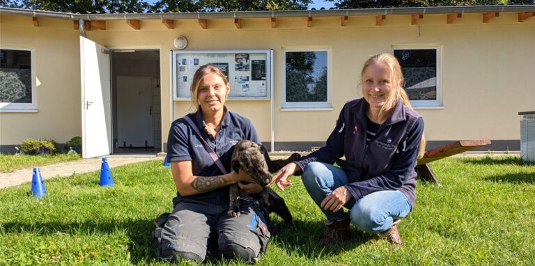 Marina Hinz (r.) und Tierpflegerin Janina Hahn merken, dass sich in der Pandemie viele Menschen einen Hund angeschafft haben, ohne sich beispielsweise Gedanken über die richtige Rasse zu machen.