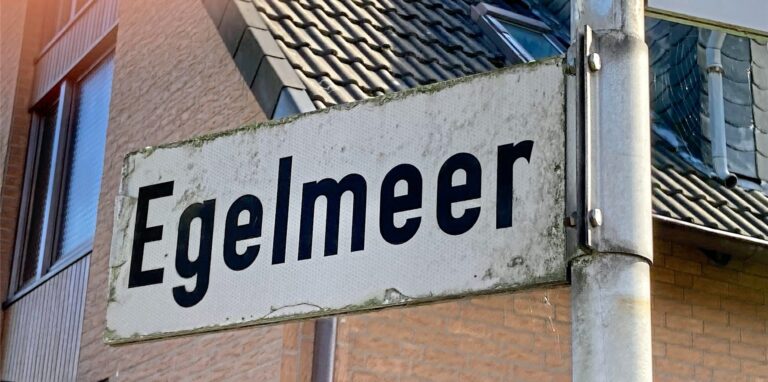 Straßenschild Egelmeer Waltrop