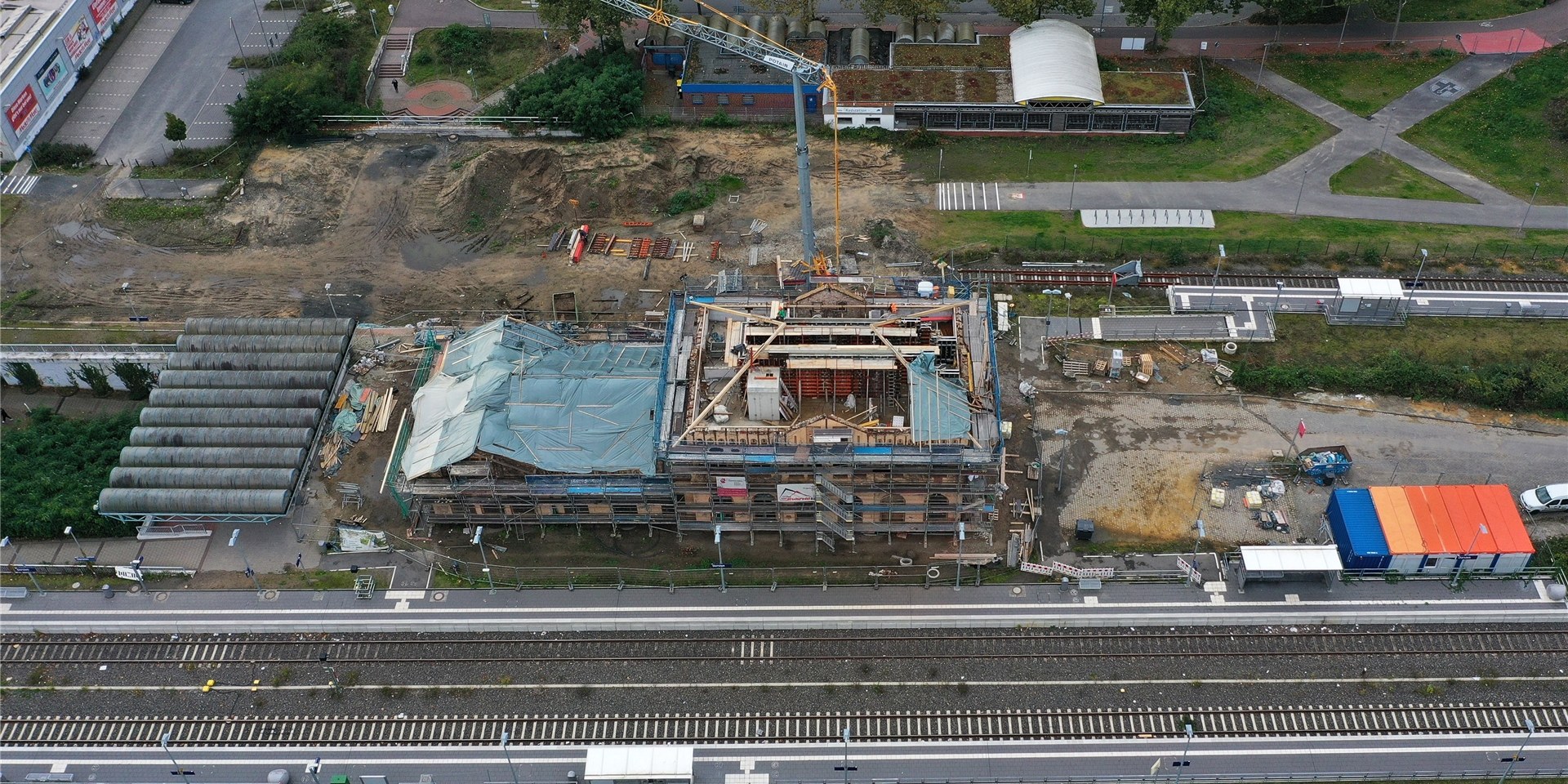 Der Umbau des Bahnhofs läuft.