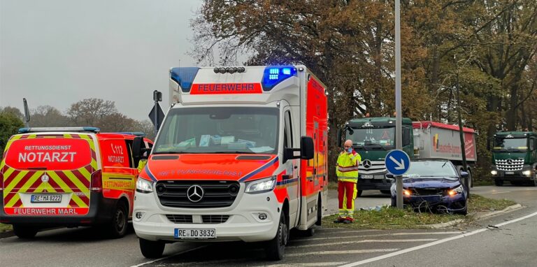 Die B 58 wurde in Fahrichtung Wulfen gesperrt.