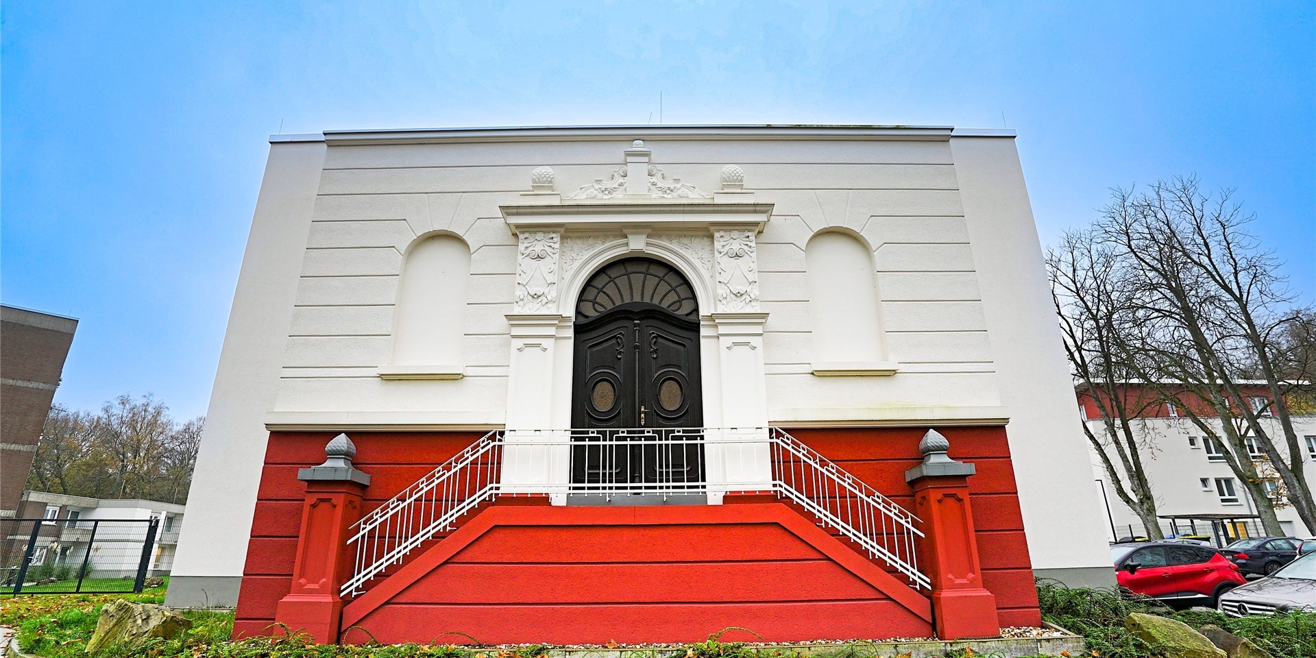 Die historische Fassade vor dem AWO-Seniorenzentrum Waltrop