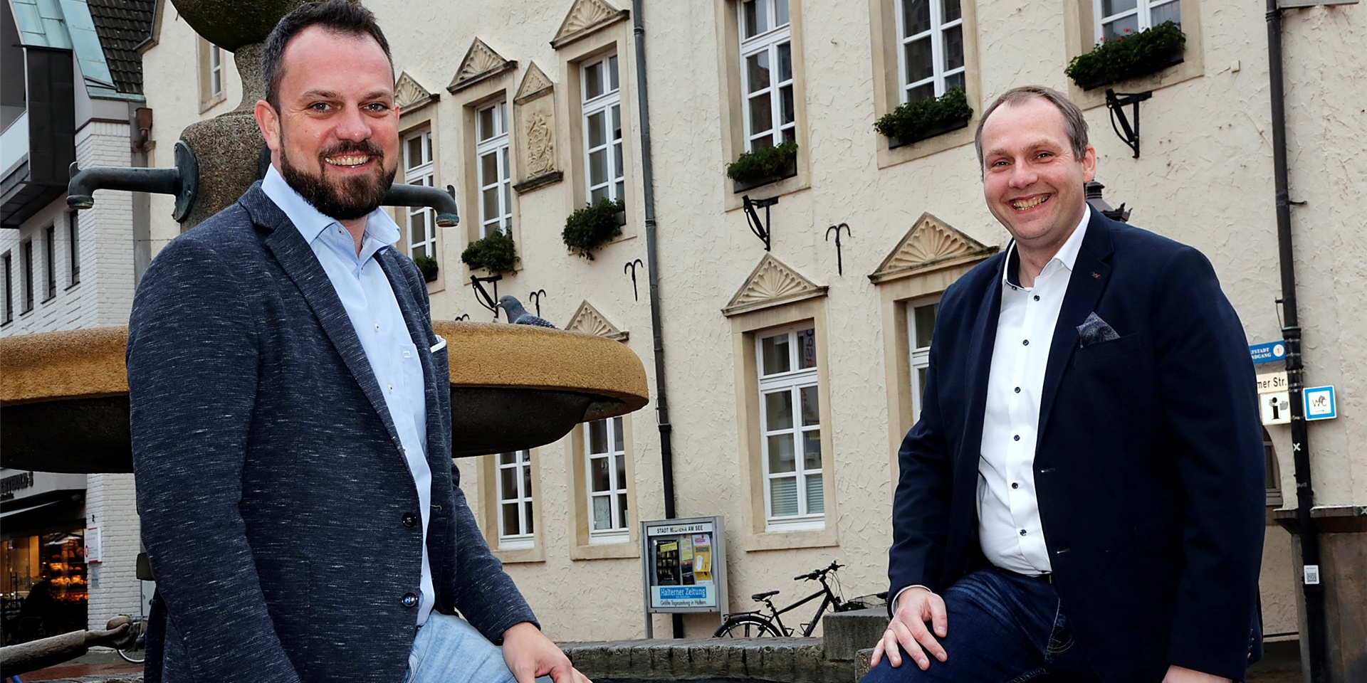 Zwei Neue bei der Stadtagentur: Marc Bomas (l.) ist neuer Standesbeamter, Christian Koop neuer Eventmanager.