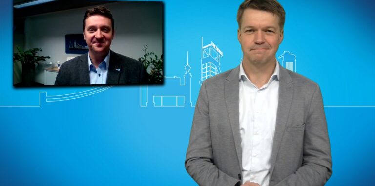 Matthias Langrock im Interview mit Bürgermeister Rajko Kravanja.