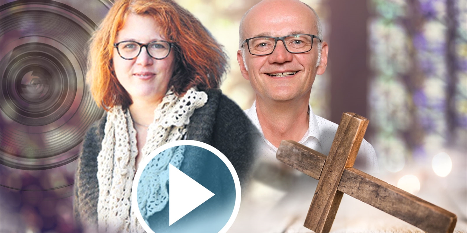 Pfarrerin Kerstin Schiffner und Pfarrer Ludger Keite bringen den Gottesdienst in Ihr Wohnzimmer.