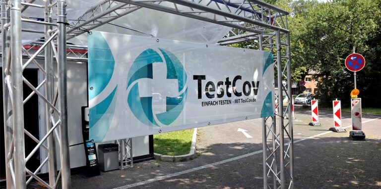 In das Testzentrum an der Seestadthalle wurde eingebrochen.