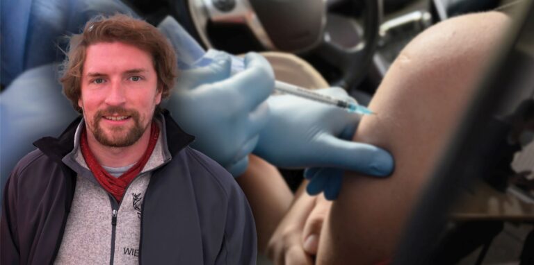Nils Linke und die Arztpraxis Michels stehen hinter dem Impf-Drive-In.