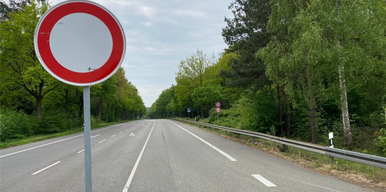 Die B58 wird im Bereich Lippramsdorf teilgesperrt.