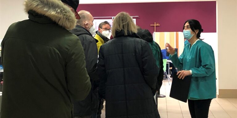 Die Impfaktion im Sixtus-Hospital am Sonntag stieß auf großes Interesse.