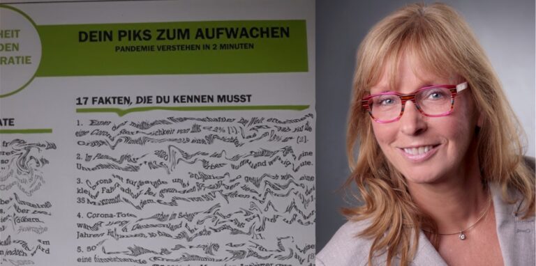 Ratsfrau Silvya Ixkes-Henkemeier (SPD, rechts ein Archivbild) kämpft gegen das Flugblatt der Corona-Leugner (li.) – und rät, die Polizei hinzuzuziehen.