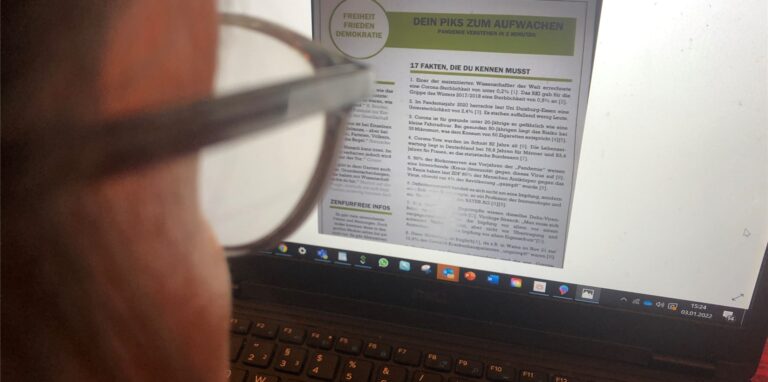 Dieses Flugblatt von Impfgegnern landete offline in Briefkästen in Dortmund-Eichlinghofen.