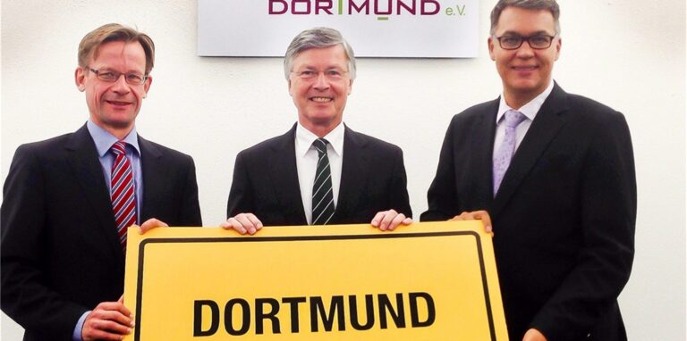 Waren 2015 gemeinsam im Vorstand der „Initiative Dortmund“: Dr. Ansgar Fendel (Remondis), René Scheer (damals Unternehmensverband Östliches Ruhrgebiet e.V.) und Thomas Westphal (heute Oberbürgermeister, damals Wirtschaftsförderer).