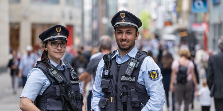 64 Einsatzkräfte sind im Streifendienst des kommunalen Ordnungsdienstes tätig. Sie kontrollieren auch die Corona-Regeln wie Abstände und Maskenpflicht.