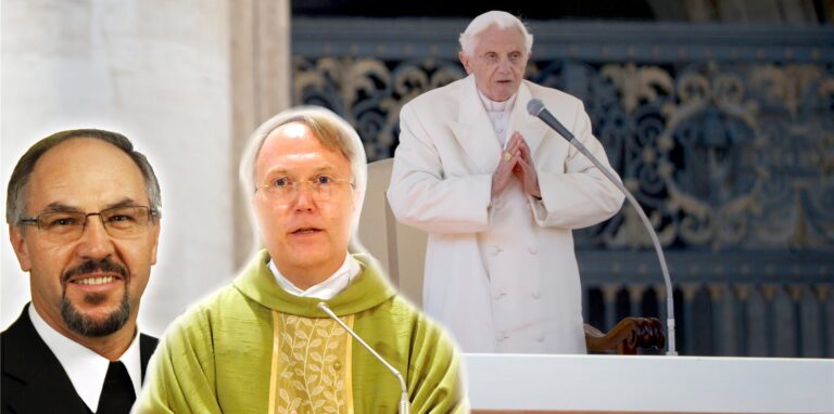 Die Castrop-Rauxeler Pfarrer Szarata (l.) und Gundermann sprachen mit uns über das neue Gutachten zum Missbrauch in der Kirche, in dem auch dem ehemaligen Papst Benedikt XVI. Untätigkeit trotz Mitwissens vergeworfen wird.