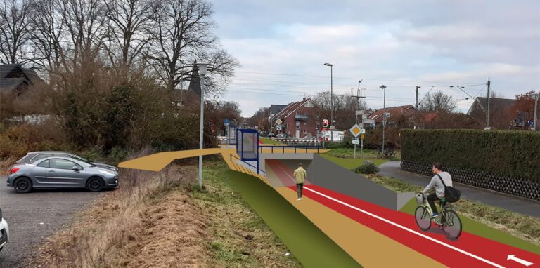 So sieht der Vorschlag von Haltern Fahrradfreundlich aus: Bahnunterführung in Sythen als Fuß- und Radweg.