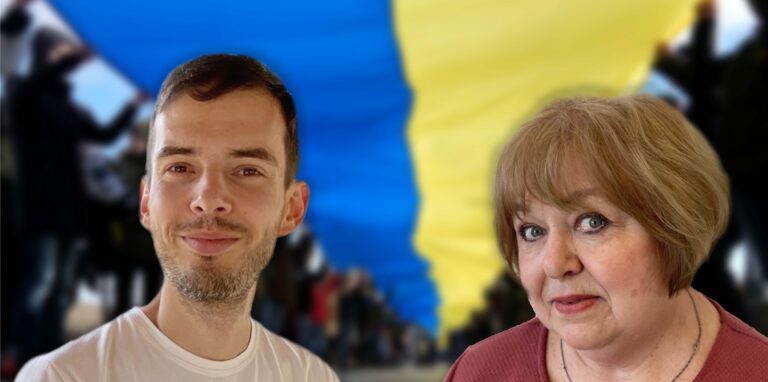 Iaroslav Orban (32, l.) und Nina Benko-Denninghaus (64, r.) wurden beide in der Ukraine geboren und leben seit Jahren in Dortmund.