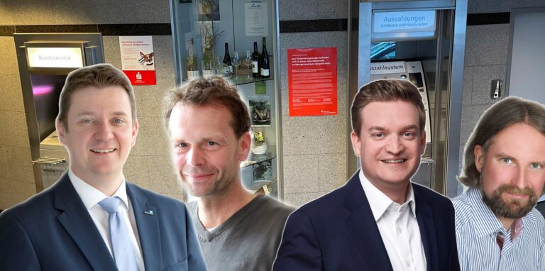 Rajko Kravanja (v.l.), Bert Wagener und Michael Breilmann sind Verwaltungsrats-Mitglieder. Daniel Molloisch (r.) ist sogar im Vorstand. Sie alle leben in Castrop-Rauxel.