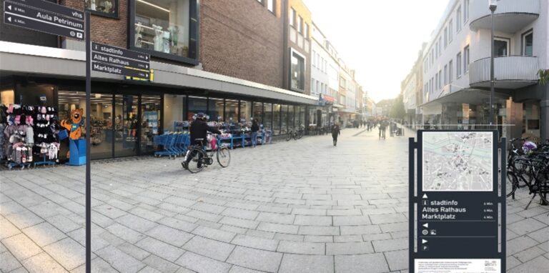 So ähnlich hätte die geplante neuen Beschilderung der Dorstener Altstadt aussehen. Doch sie wird zunächst aus Kosten- und Personalgründen von der Stadt verschoben.