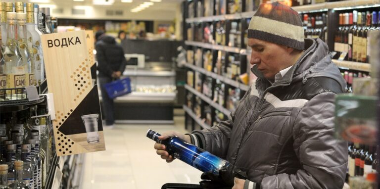 In einem Discounter in Deutschland sind Produkte, die in Russland hergestellt wurden, nicht mehr zu erwerben.