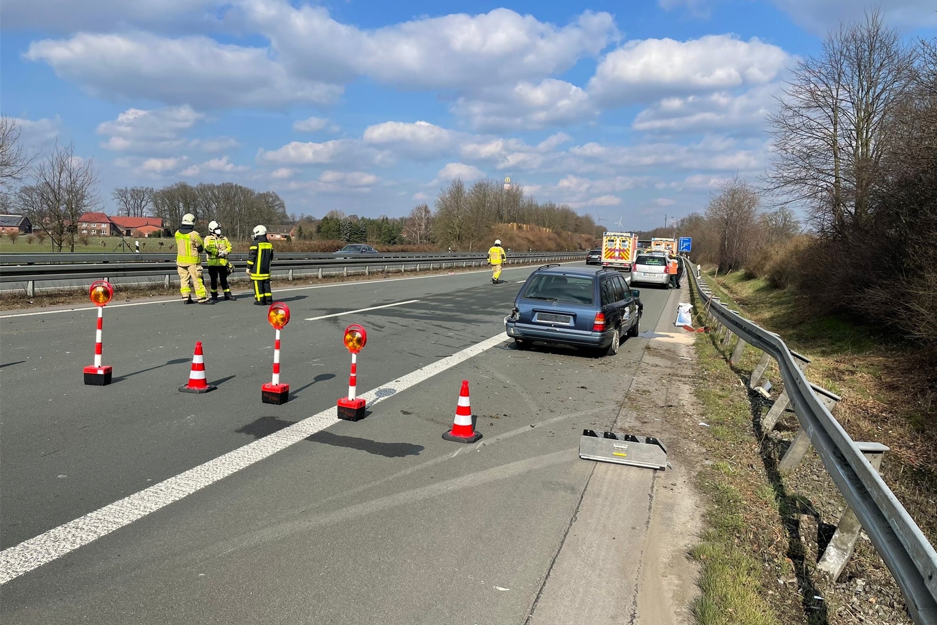 Die A 31 in Richtung Emden wurde vollgesperrt.