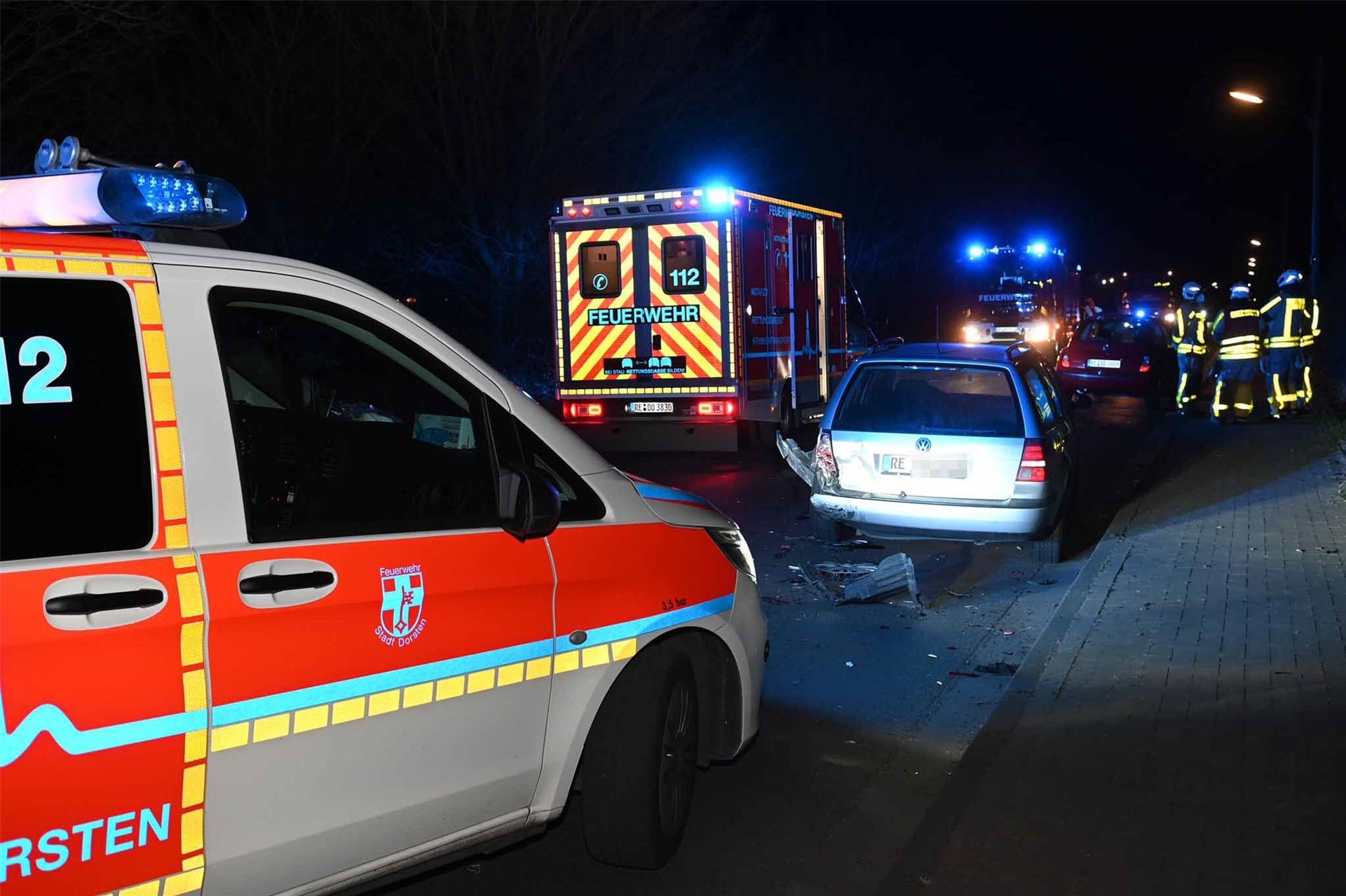 Unfall in der Nähe des Blauen Sees in Dorsten-Holsterhausen.