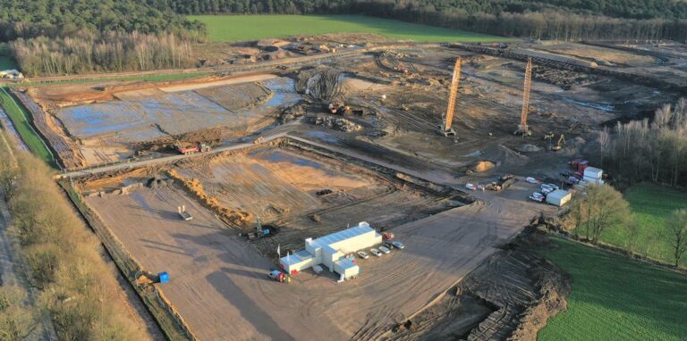 Die Baustelle des Logistikzentrum von Levi’s in Dorsten-Wulfen