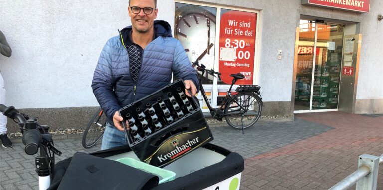 Großeinkauf mit dem Fahrrad und nicht mit dem Auto. Das hat etwas Entspanntes, weil man über den Sesekeweg eine gute Anbindung zum Gewerbegebiet an der Lünener Straße hat.
