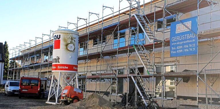Auf der Baustelle der Kita Annastraße gehen die Arbeiten planmäßig voran.