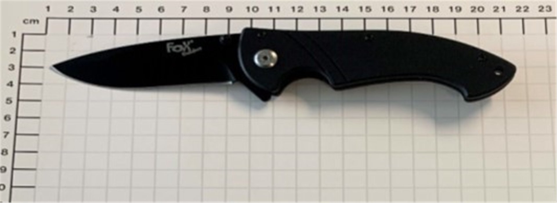Einhandmesser, das die Bundespolizei am Hauptbahnhof Recklinghausen beschlagnahmt hat