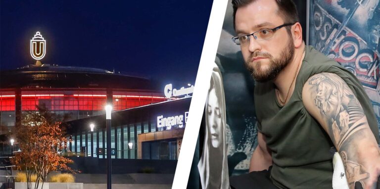 Die Dortmunder Westfalenhallen bei Nacht. (Symbolbild)