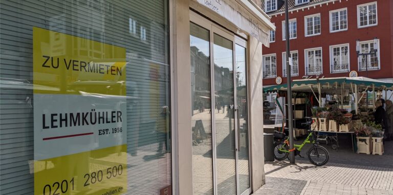 Geschäft am Marktplatz von Dorsten.