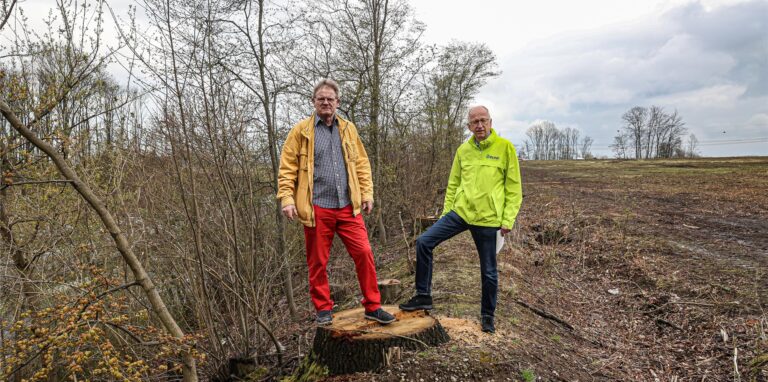 Wilhelm Auffarth und Thomas Quittek vom BUND in Dortmund haben die illegale Rodung öffentlich gemacht. Sie wissen, welch hoher ökologischer Wert mit der Fällung der mehr als 200 Bäume verloren gegangen ist.