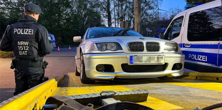 Bei den Kontrollen in Herten stellte die Polizei zwei Fahrzeuge sicher.