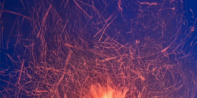Loderndes Osterfeuer