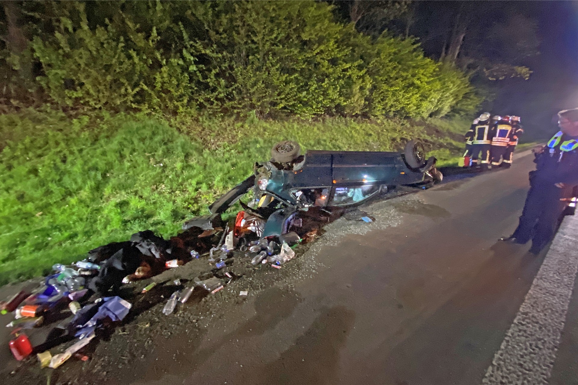 Unfall mit Pkw auf der A 31 bei Reken